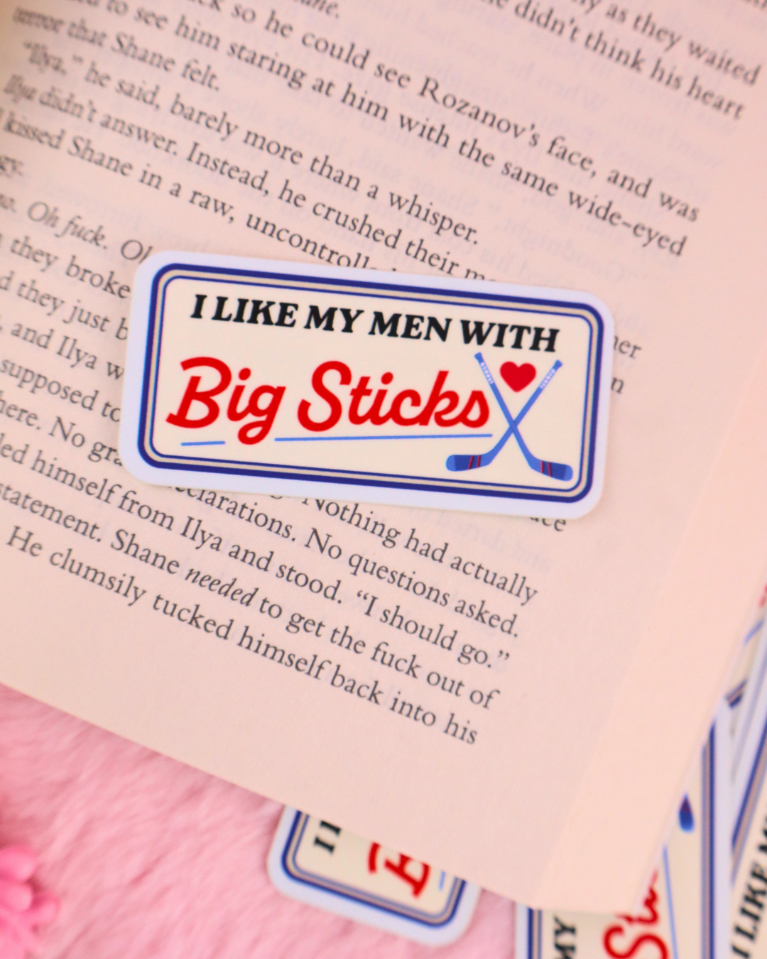 I Like My Men With Big Sticks Vinyl Waterproof Sticker