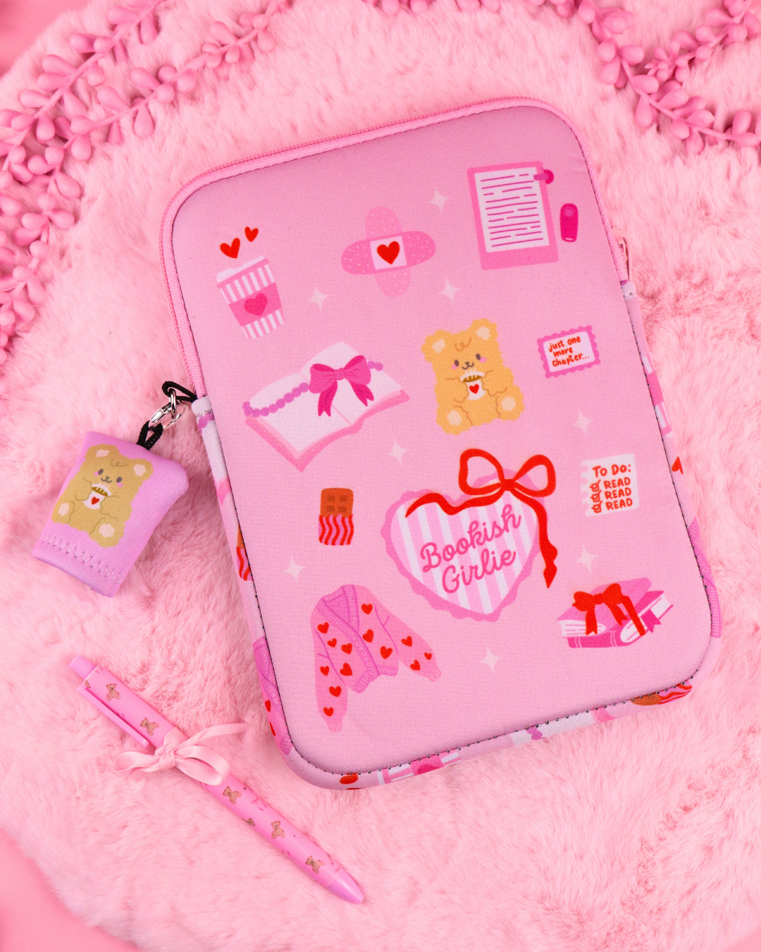 Cutie Pink E-reader/Book Sleeve for Romance Readers