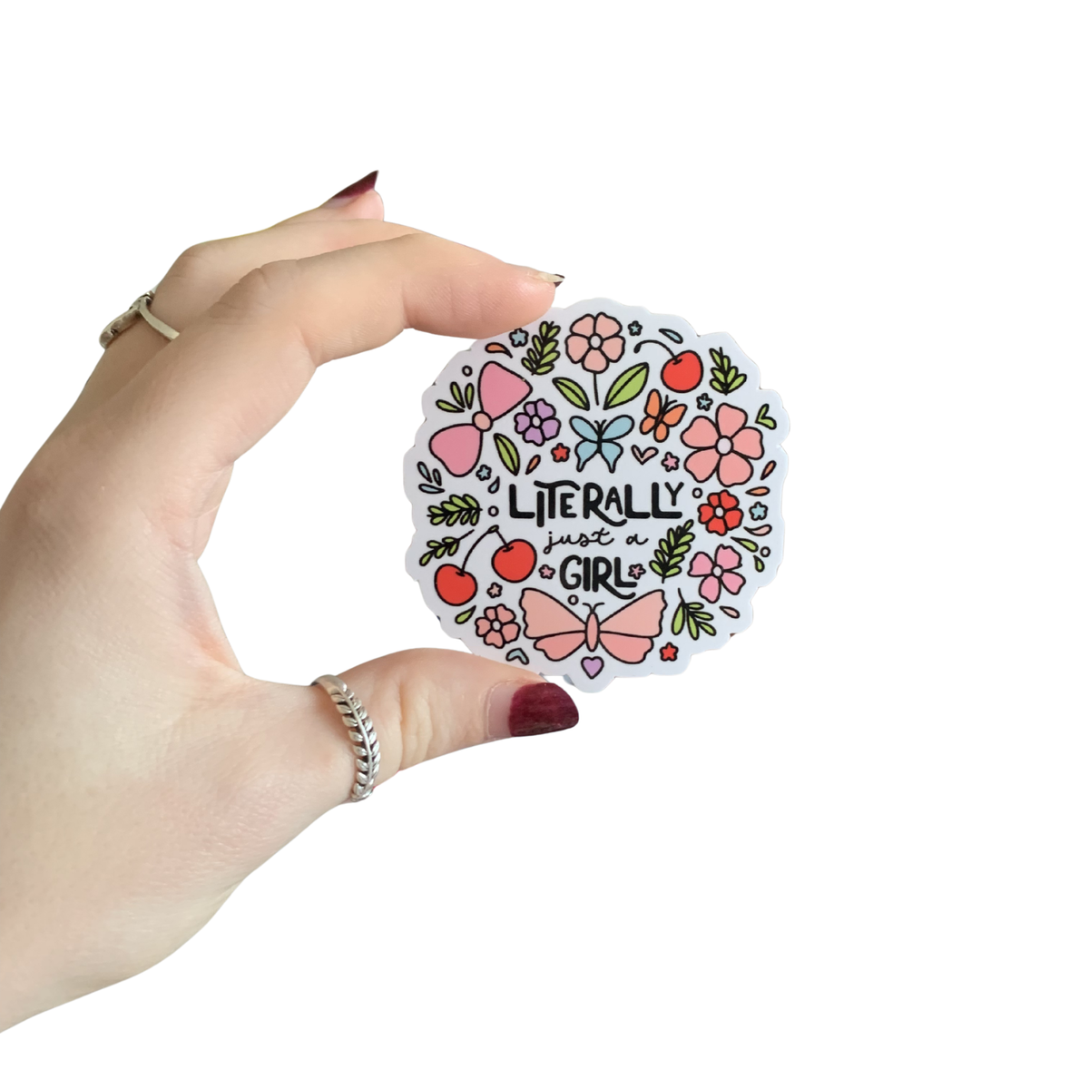 Literally Just A Girl Vinyl Sticker