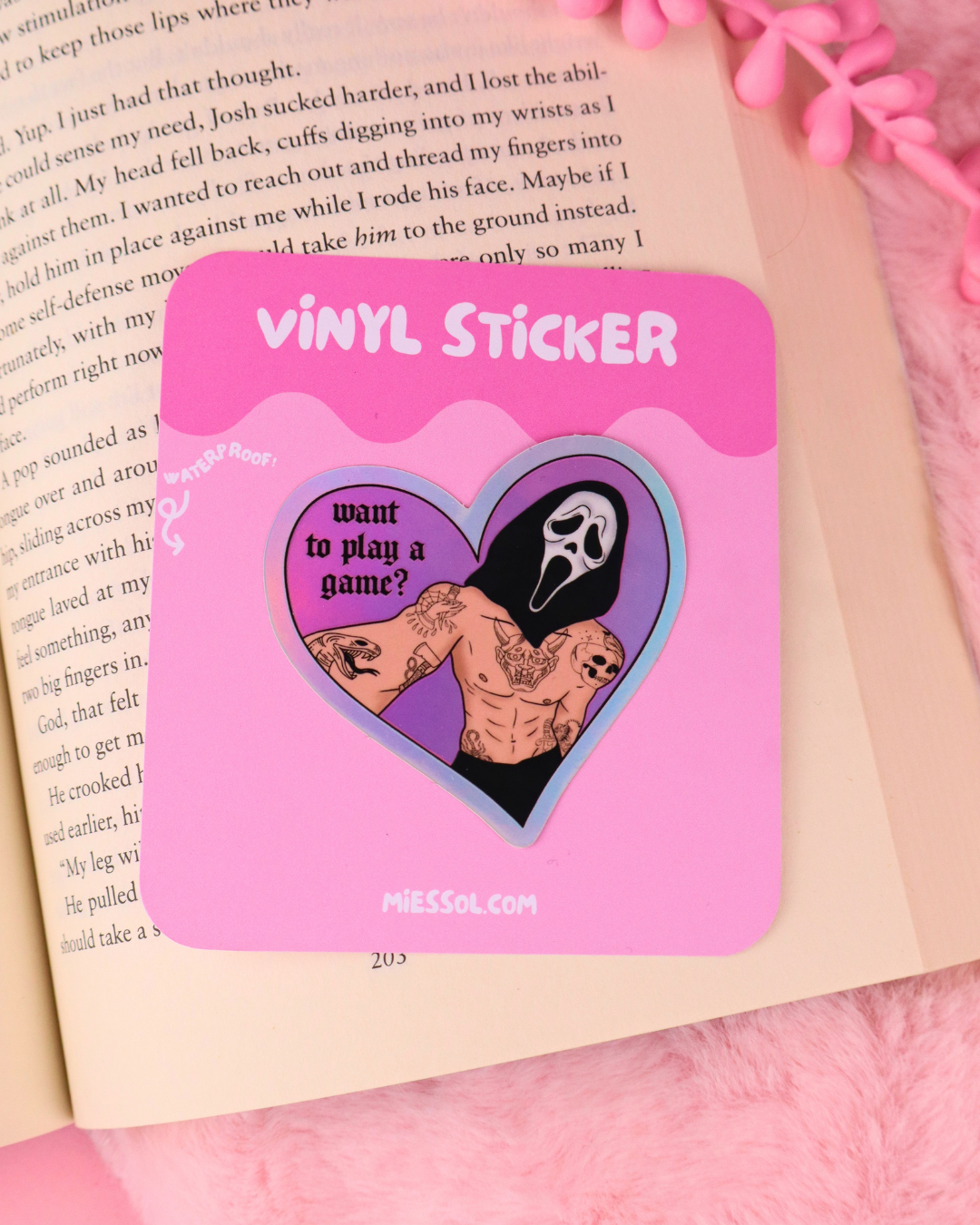 Masked Men Holographic Vinyl Bookish Sticker