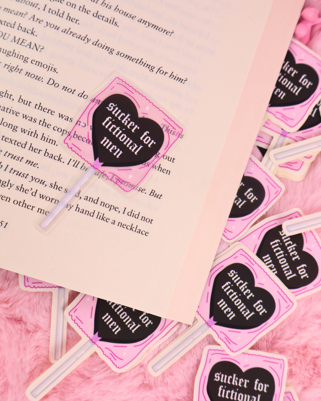 Sucker For Fictional Men Transparent Vinyl Bookish