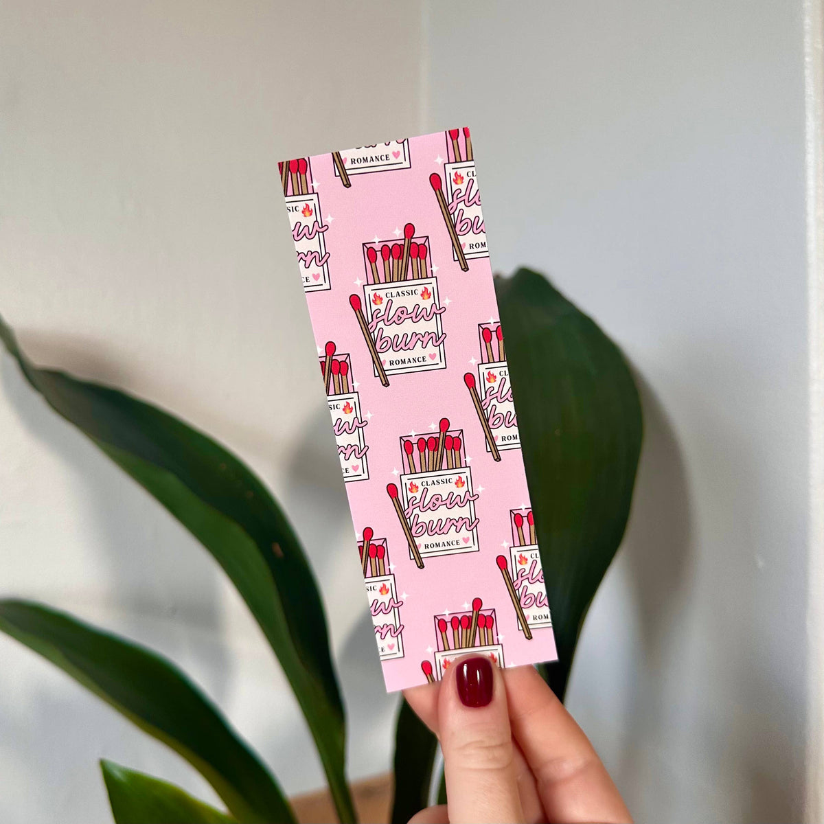 Slow Burn Romance Bookmark Pink Book Gift Bookworm