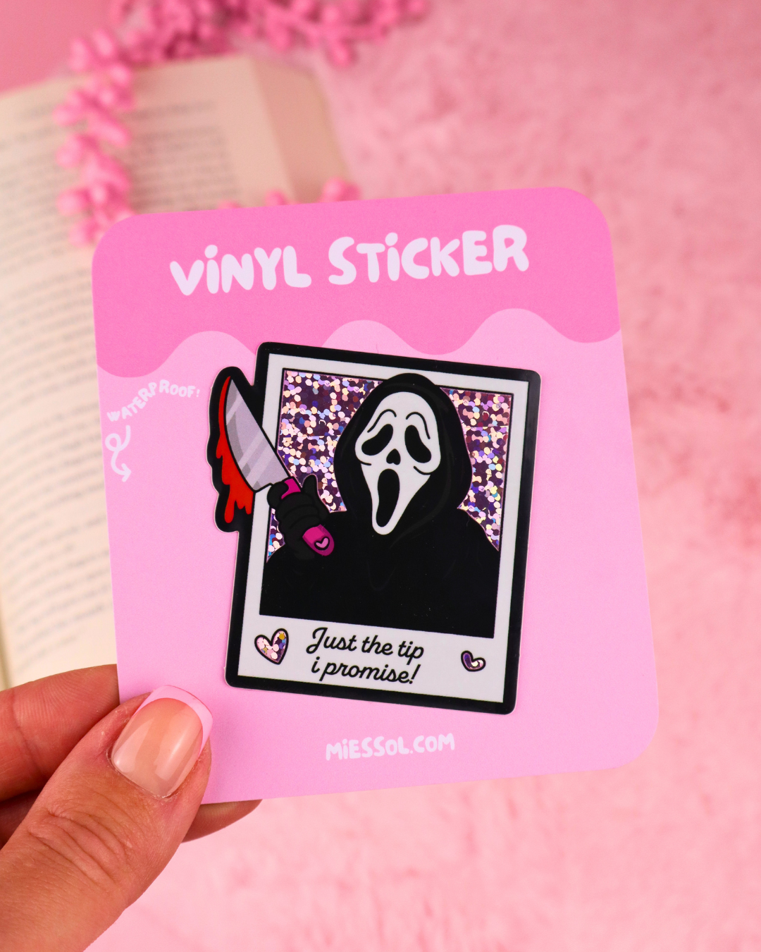 Just The Tip I Promise Vinyl Bookish Waterproof Sticker