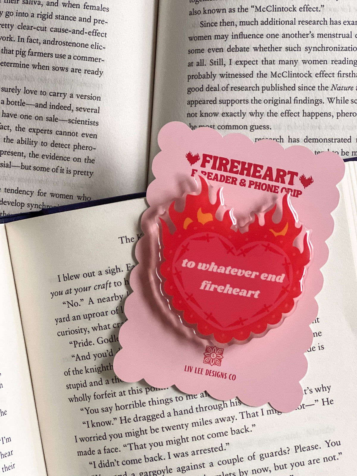 Heart on Fire Romantasy Kindle & Phone Grip