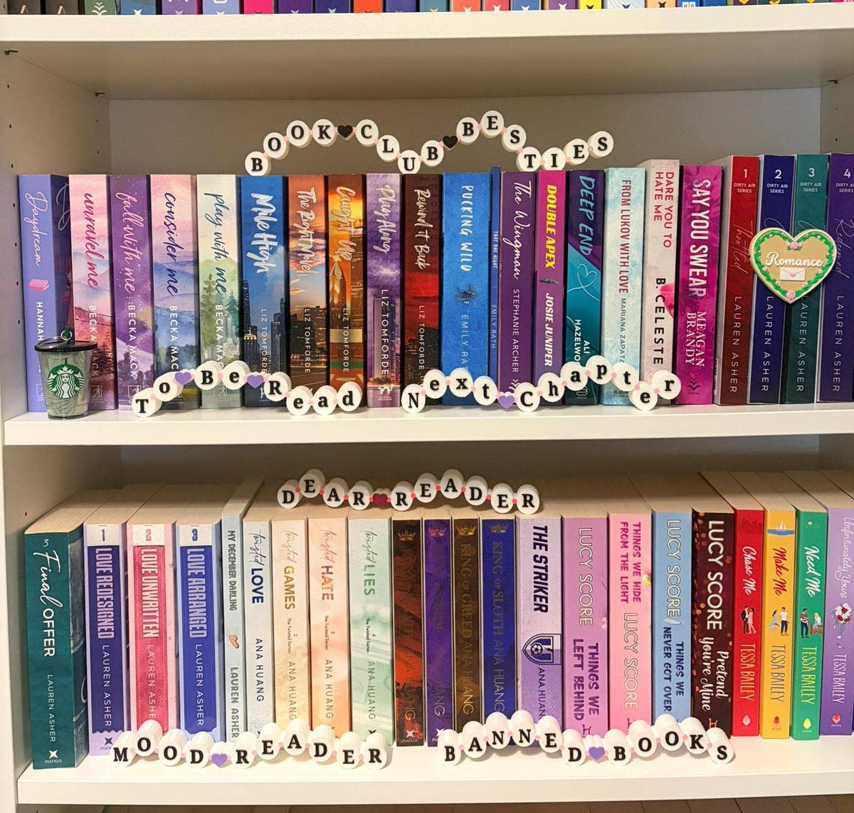 3D Printed Friendship Bracelet & Romance Reader Shelf Sign