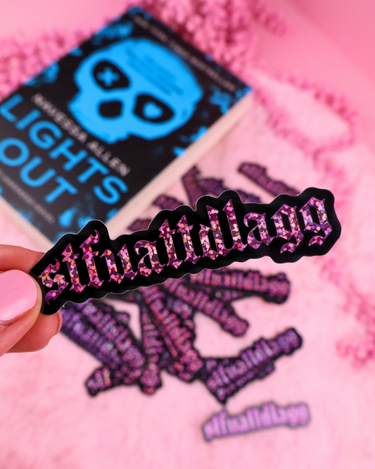 STFUATTDLAGG Glitter Vinyl Bookish Waterproof Sticker 