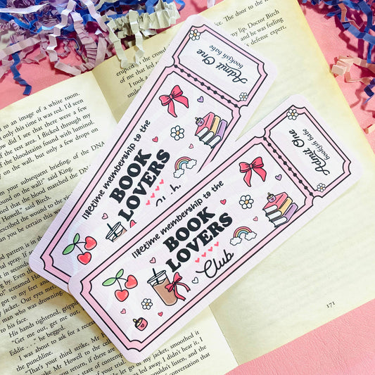 Book Lovers Book Club Linen Bookmark