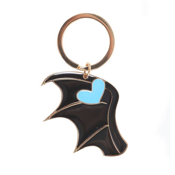 Embrace the Dark Gothic Bat Wing Keyring