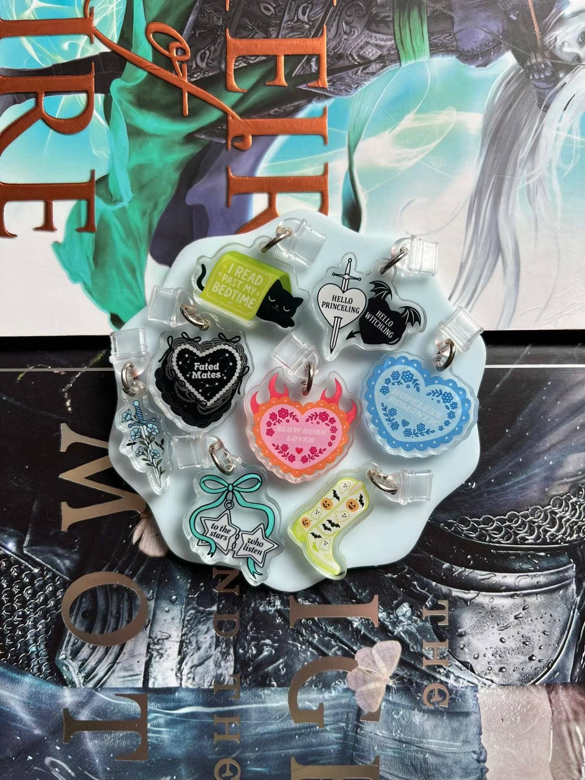 Hopeless Romantic E-Reader Charm | Blue Heart Dust Plug