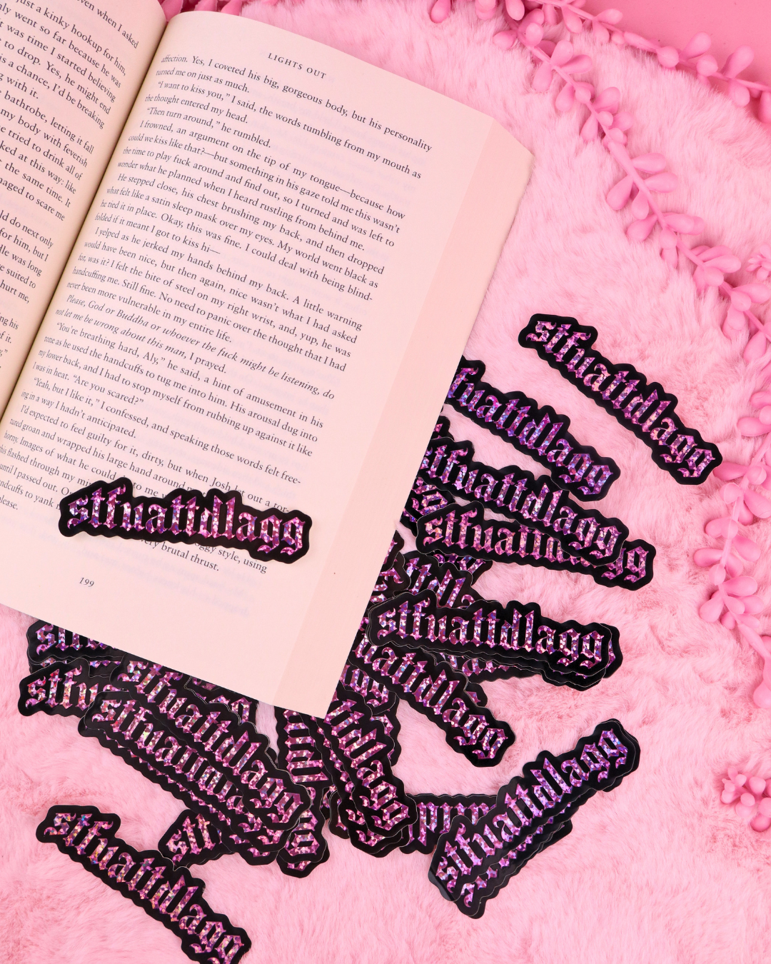 STFUATTDLAGG Glitter Vinyl Bookish Waterproof Sticker 