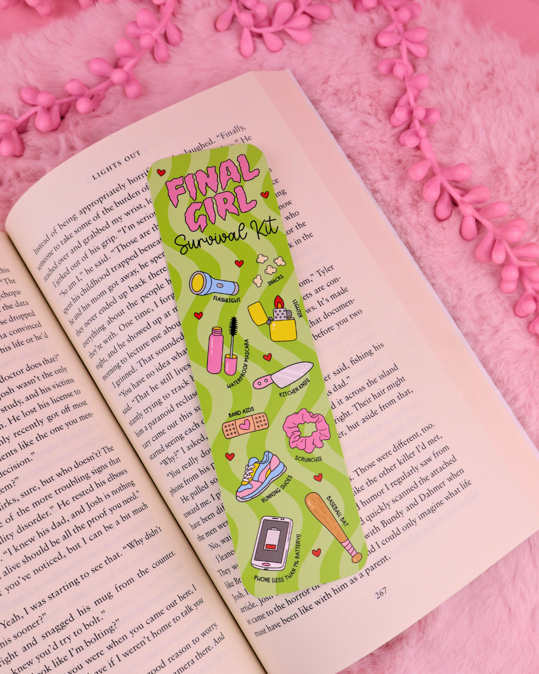 Final Girl Survival Kit Bookmark for Horror and Spooky Story