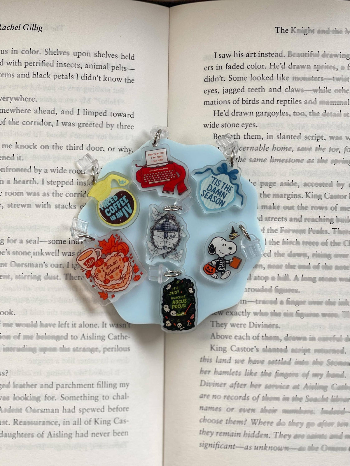 Fantasy Knight Moth E-Reader Charm