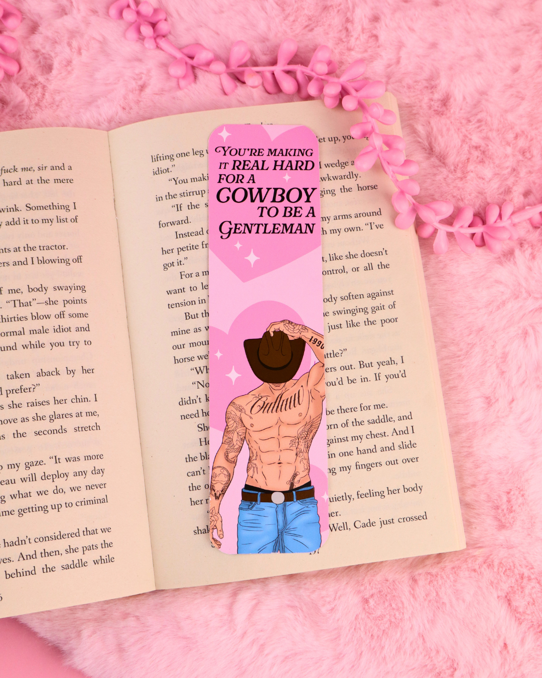 Cowboy Romance Bookmark for Spicy Romance booktok lovers