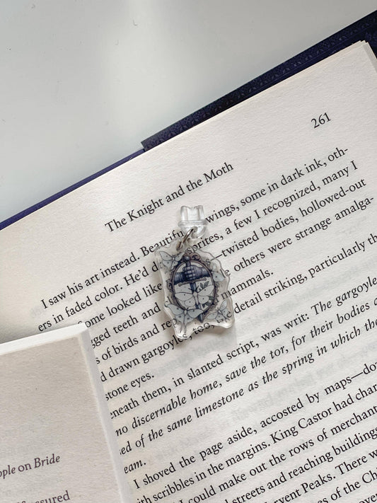 Fantasy Knight Moth E-Reader Charm