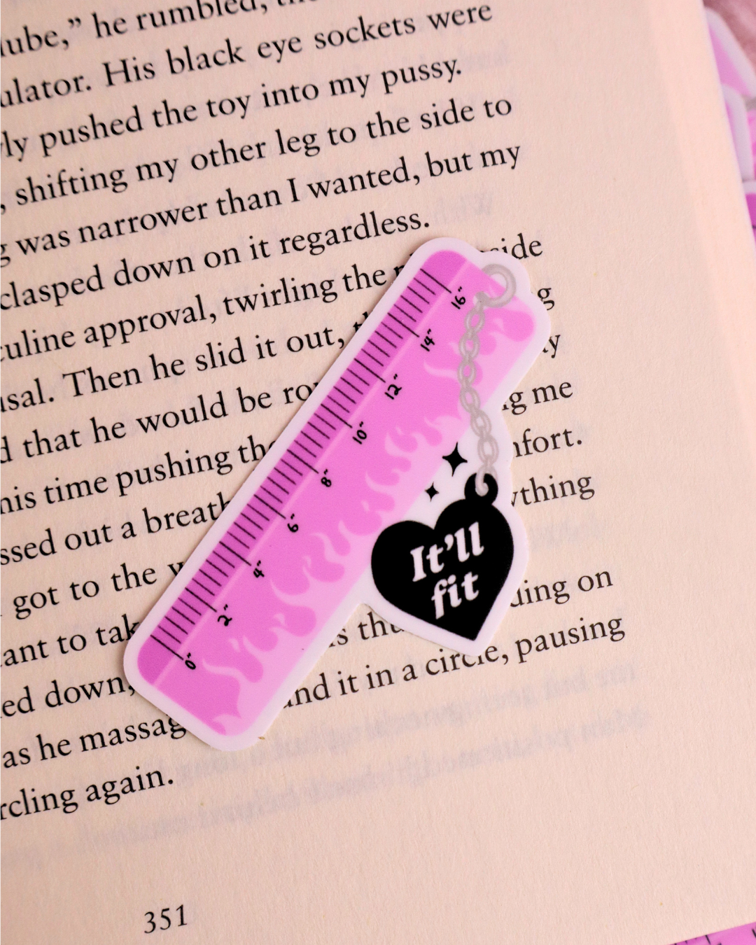 It'll Fit Vinyl Waterproof Bookish Dark Romance Sticker