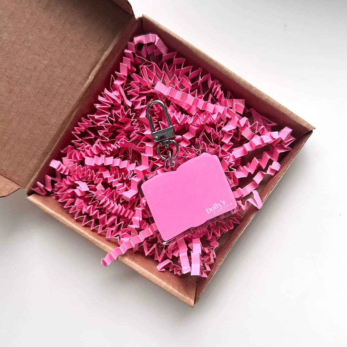 Fully Booked Keyring Bookworm Book Lover Pink Gift