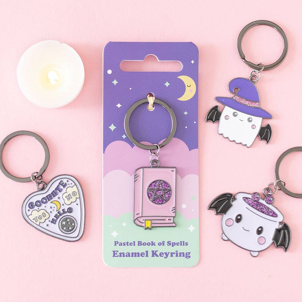 Pastel Goth Book of Spells Keyring