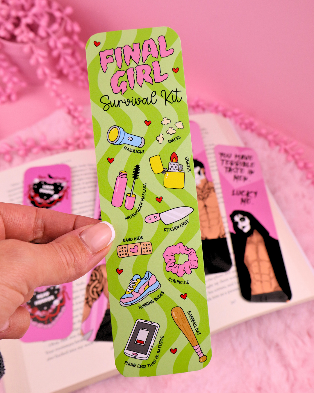 Final Girl Survival Kit Bookmark for Horror and Spooky Story