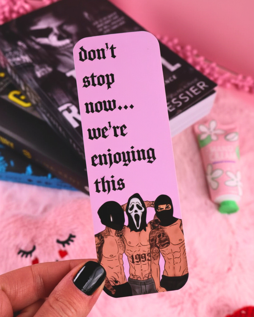 Masked Men Trio Bookmark for Dark Romance Readers