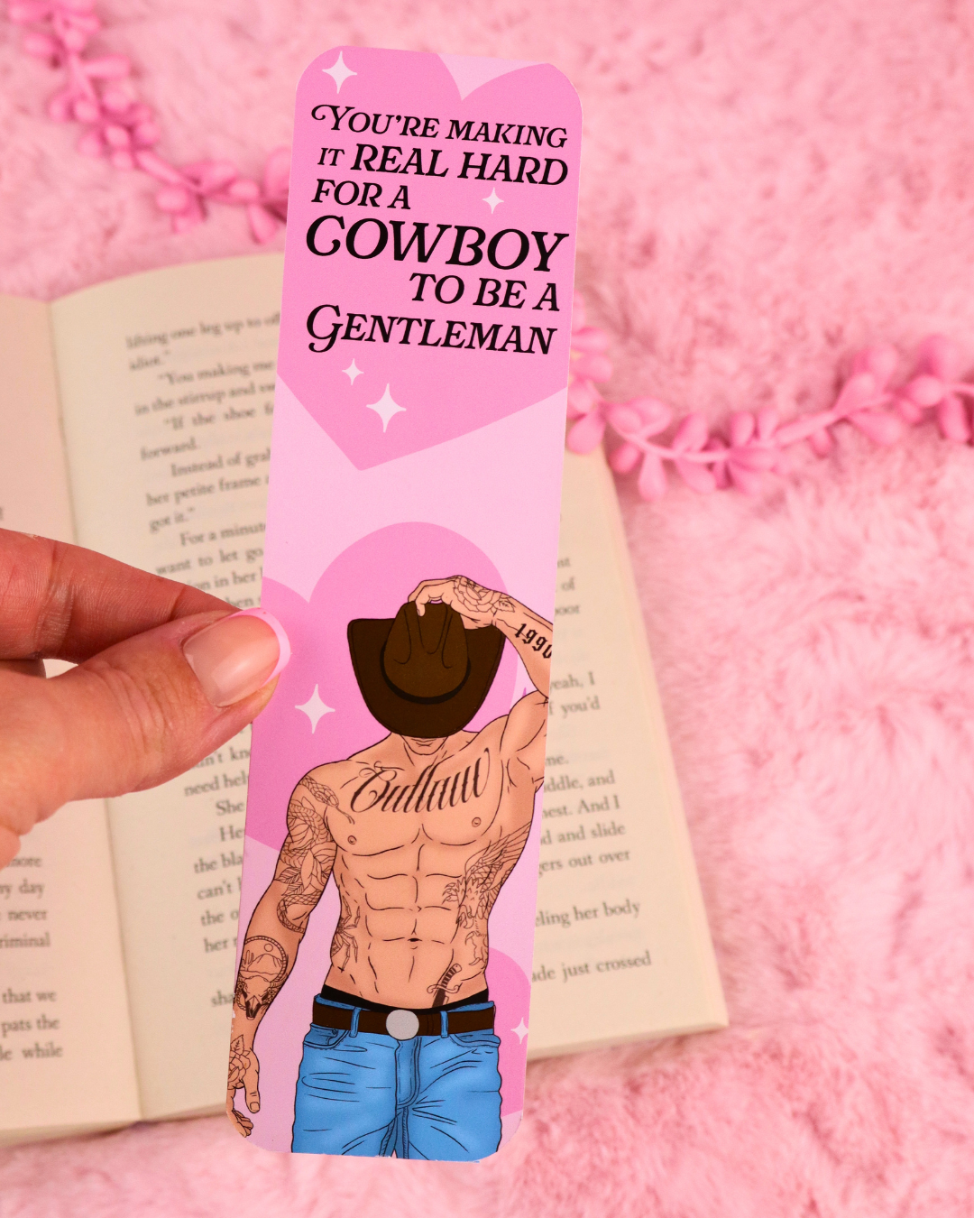 Cowboy Romance Bookmark for Spicy Romance booktok lovers