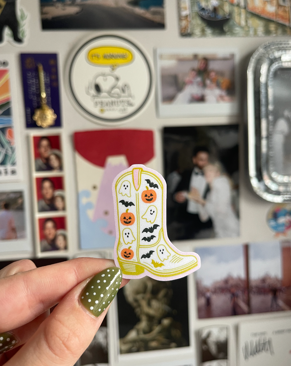 Sparkly Cowboy Boot Halloween Sticker