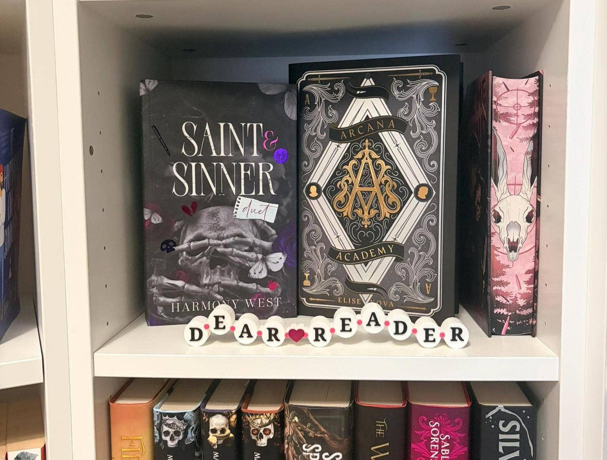 3D Printed Friendship Bracelet & Romance Reader Shelf Sign
