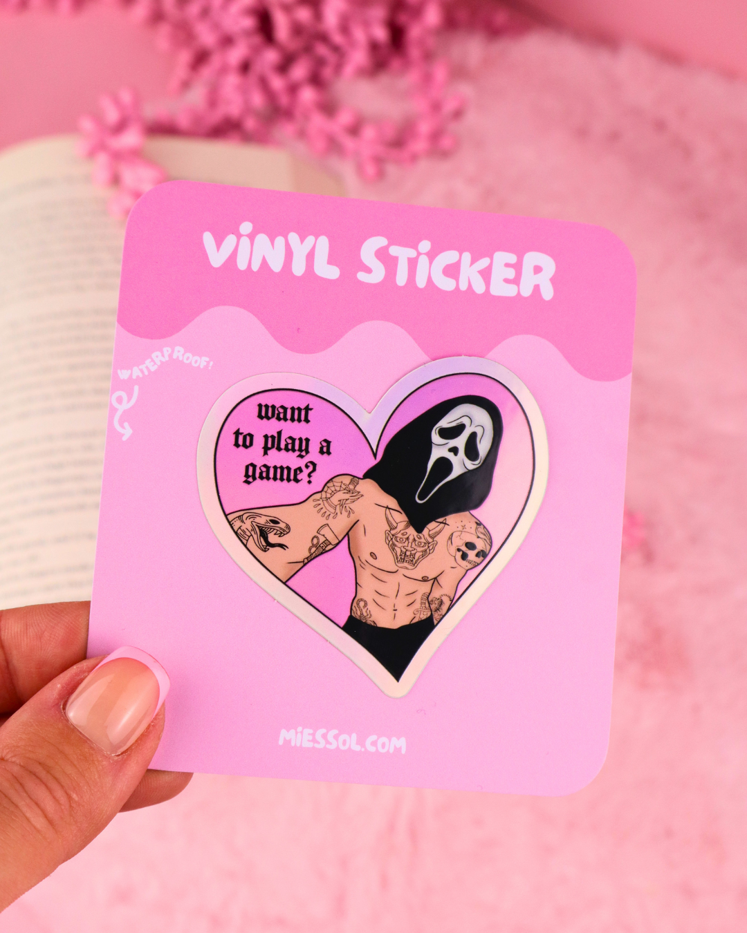 Masked Men Holographic Vinyl Bookish Sticker