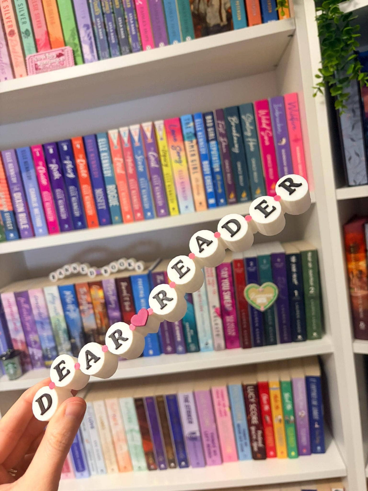 3D Printed Friendship Bracelet & Romance Reader Shelf Sign